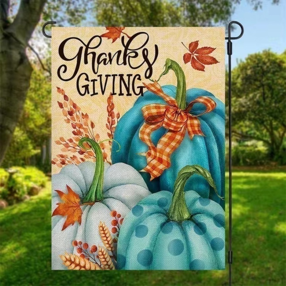 Thanksgiving garden flag “double-sided” (new)